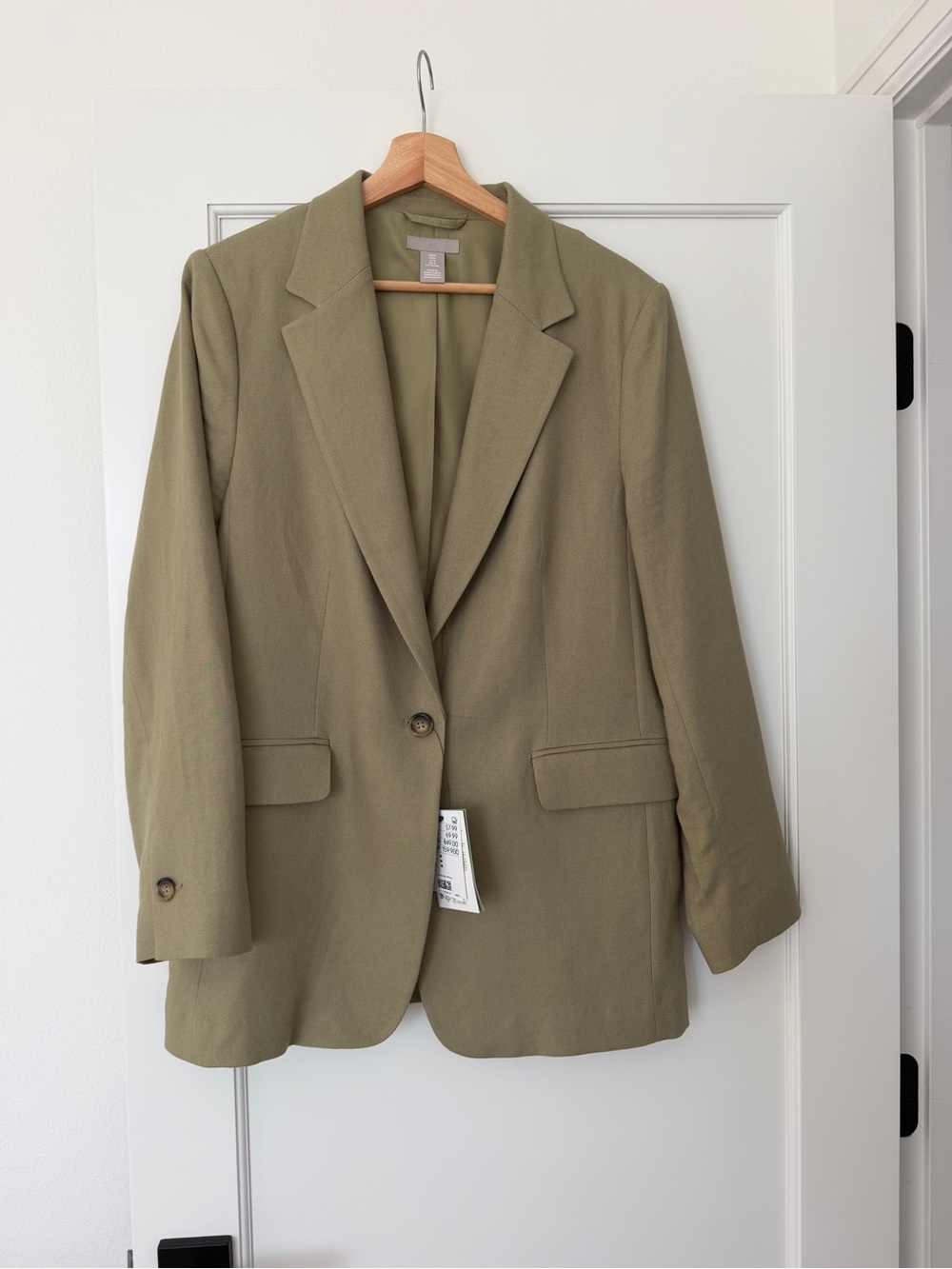 H&M Olive Single-Button Blazer NEW with tags
